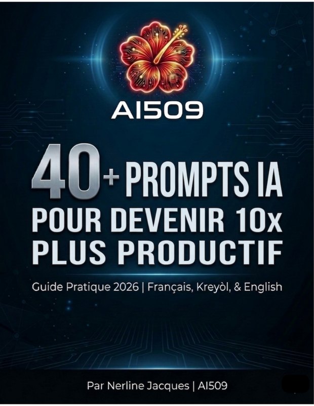 40+ AI Prompts & Productivity Techniques — free guide by Nerline Jacques, AI509
